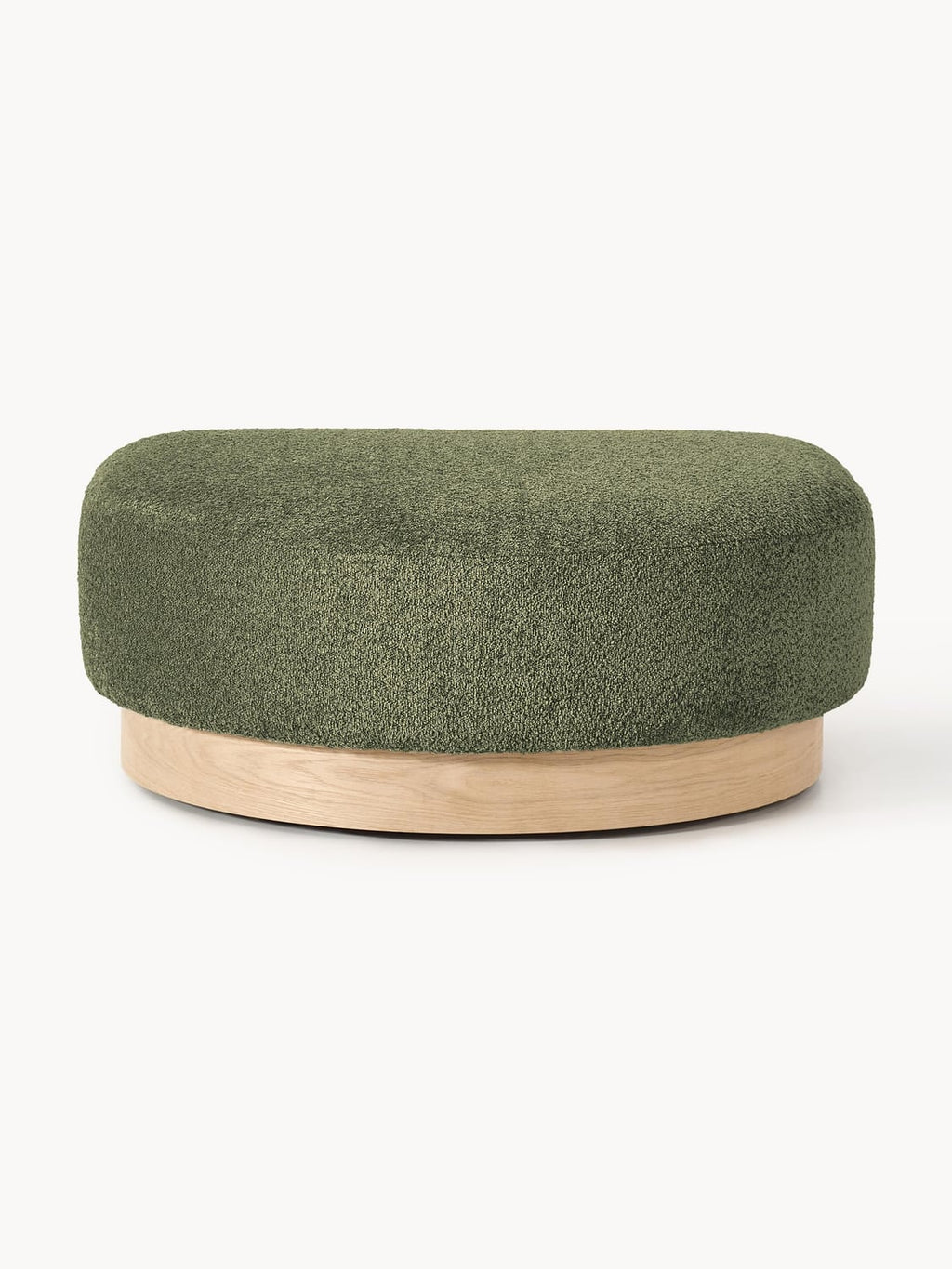 Natalie Sofa Ottoman in Teddy Bouclé — Khaki
