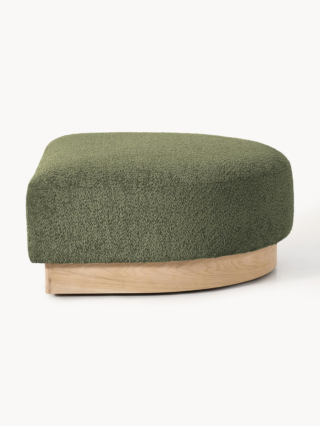 Natalie Sofa Ottoman in Teddy Bouclé — Khaki