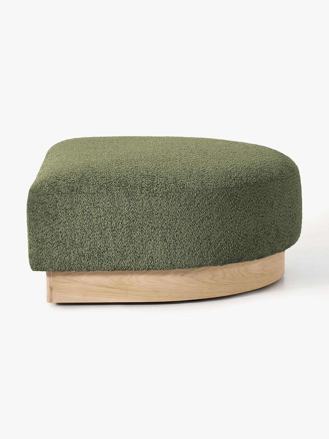 Natalie Sofa Ottoman in Teddy Bouclé — Khaki