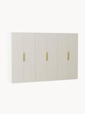 Simone Modular Hinged-Door Wardrobe, 300 cm Width, in various sizes — Light Grey