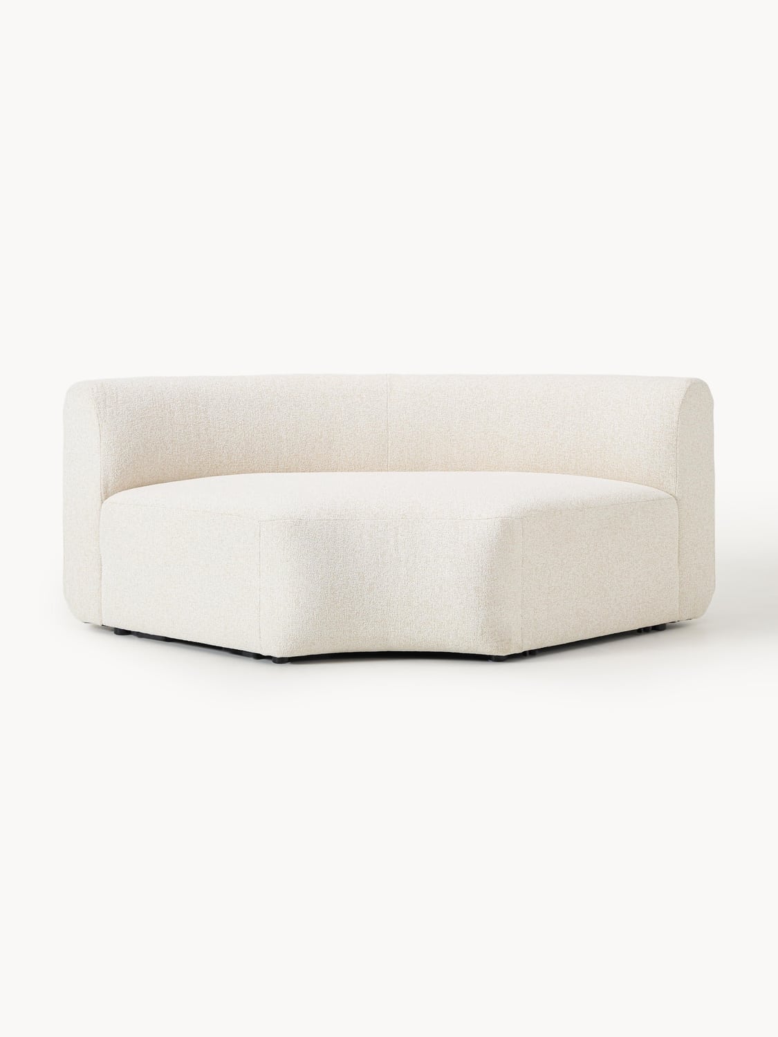 Sofia Round Bouclé Corner Module — Ivory
