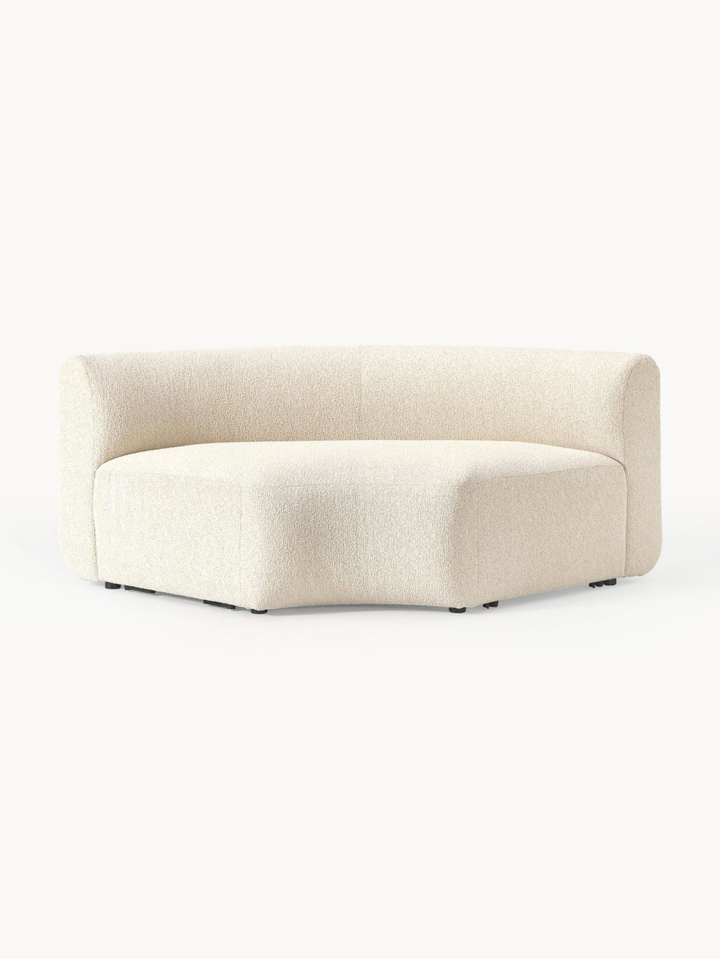 Sofia Round Bouclé Corner Module — Cream