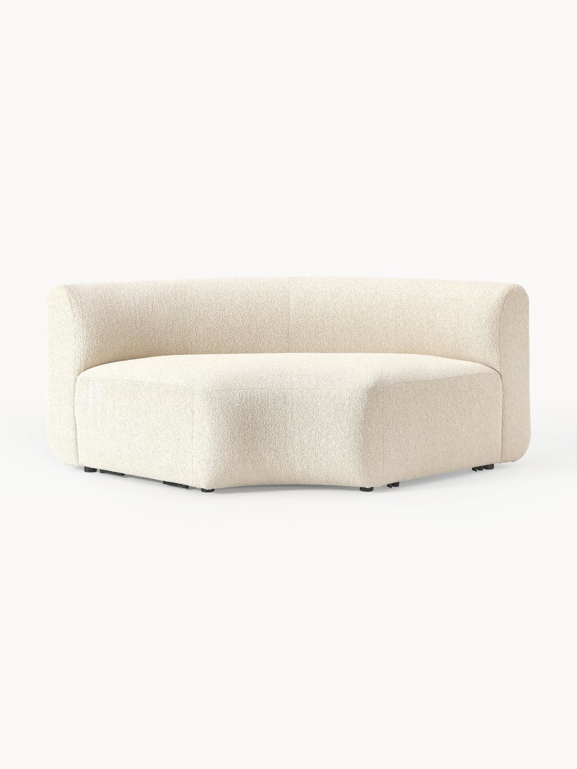 Sofia Round Bouclé Corner Module — Cream