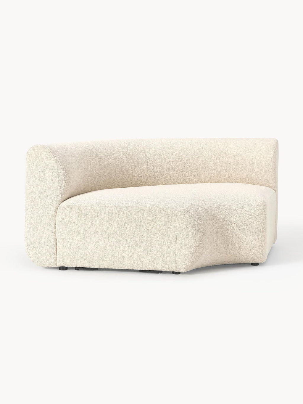 Sofia Round Bouclé Corner Module — Cream