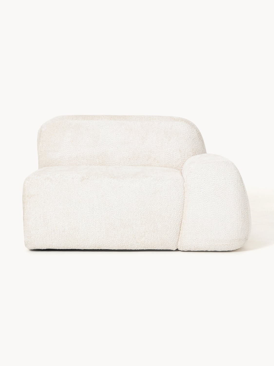 Wolke Teddy Bouclé Corner Module — Ivory