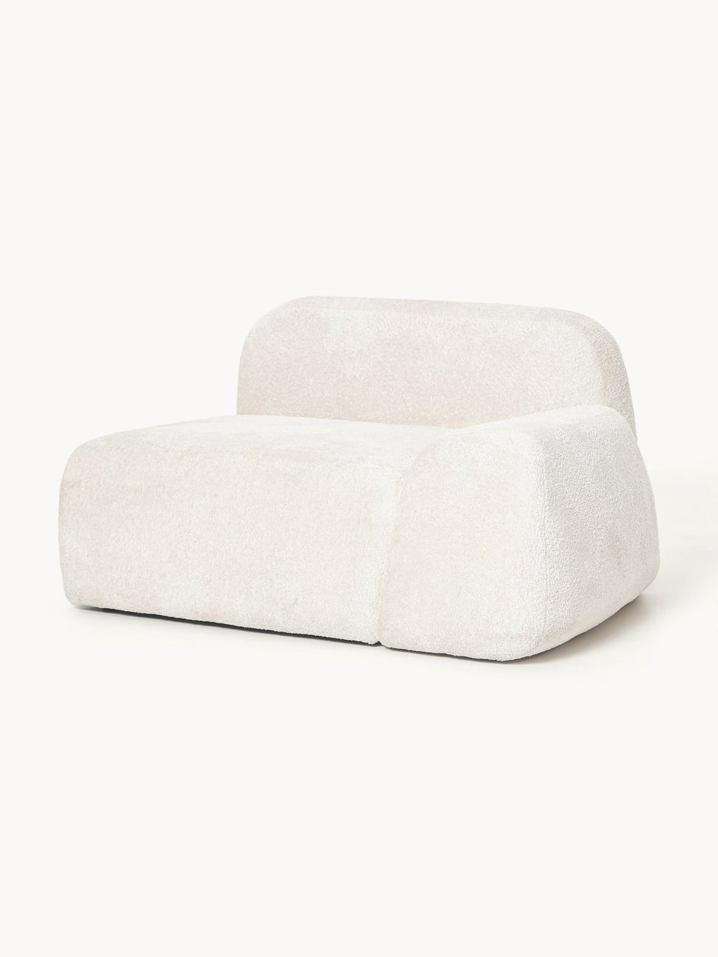 Wolke Teddy Bouclé Corner Module — Ivory