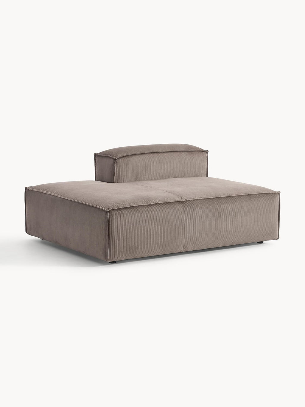 Lennon Ottoman Module in Corduroy — Taupe