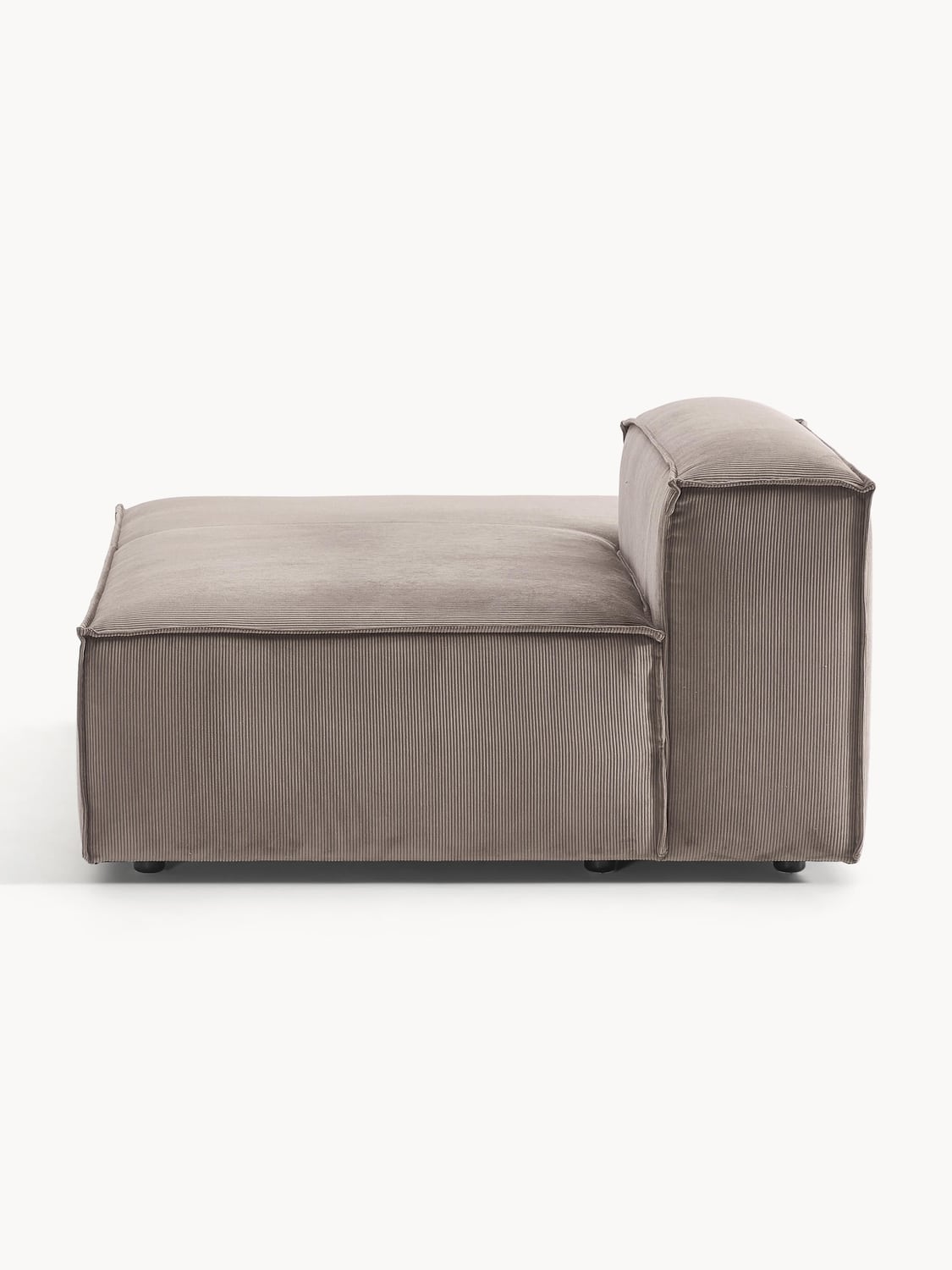 Lennon Ottoman Module in Corduroy — Taupe