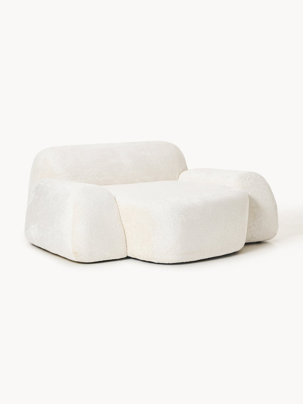 Wolke XL Lounge Chair in Teddy Bouclé — Off-White