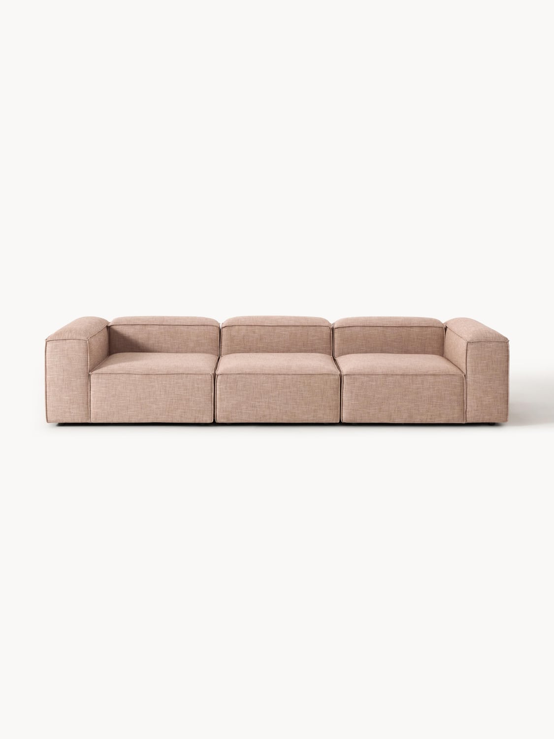 Lennon Modular Sofa (4-seater) in Linen Blend — Warm Grey