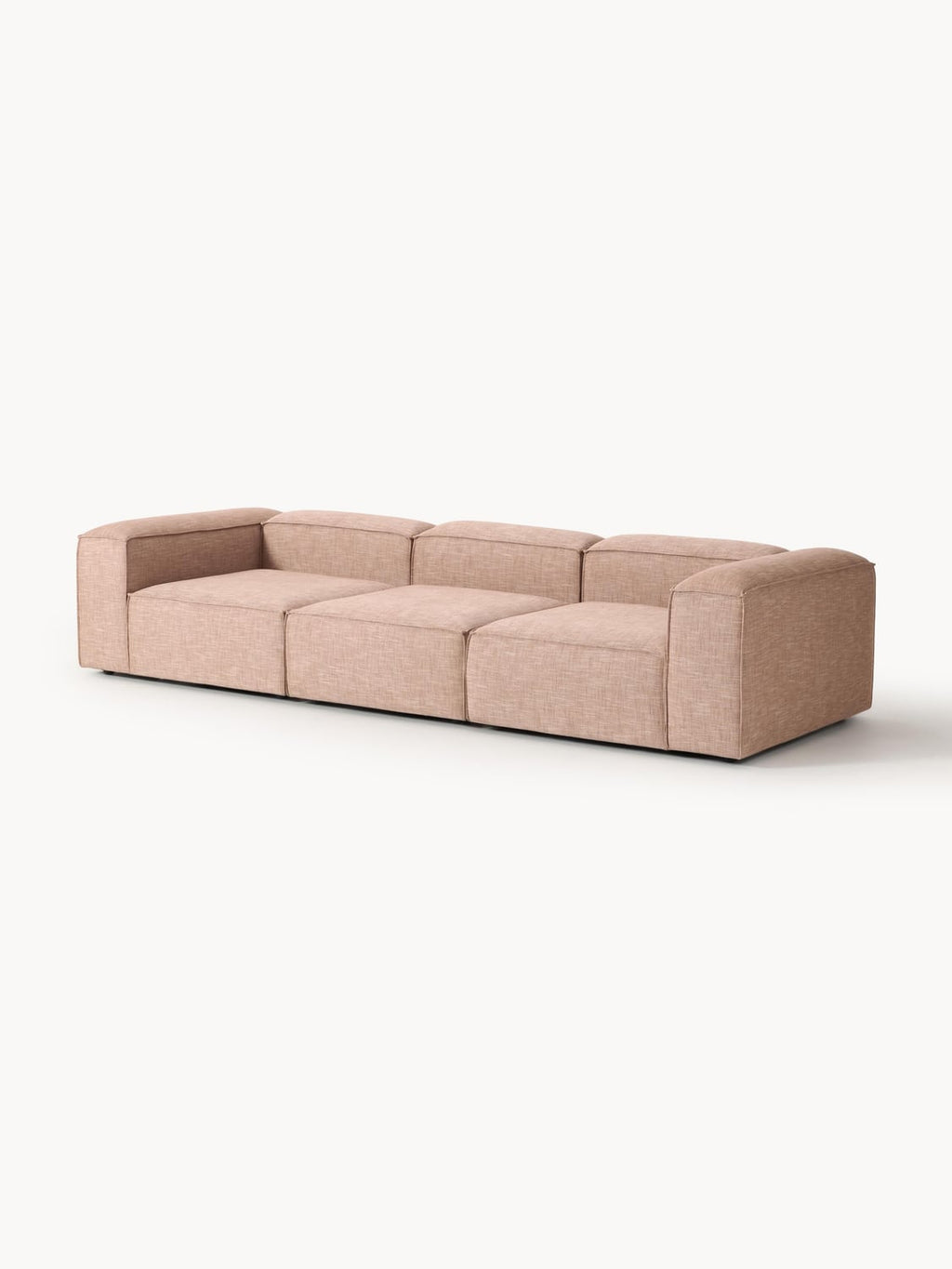 Lennon Modular Sofa (4-seater) in Linen Blend — Warm Grey