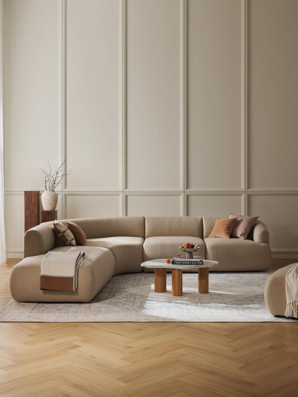 Sofia Modular Corner Sofa (4-seater) — Beige