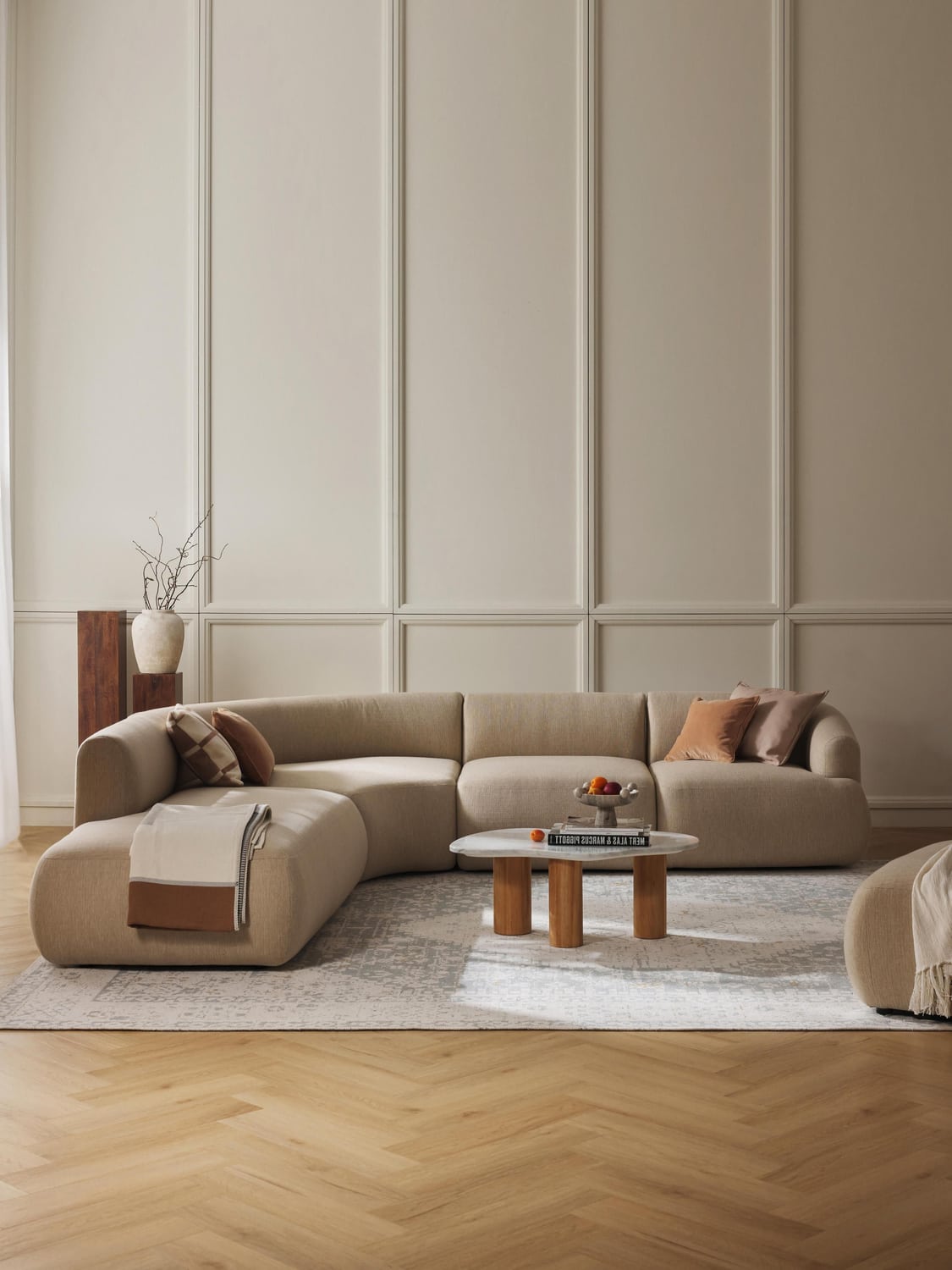 Sofia Modular Corner Sofa (4-seater) — Beige