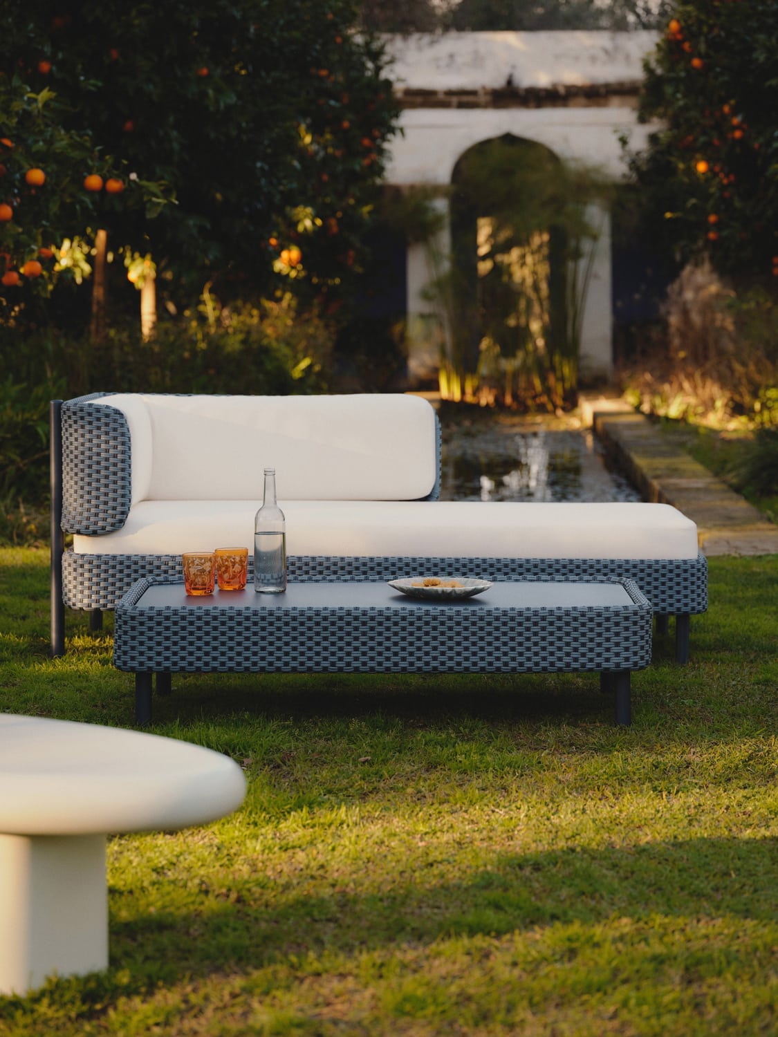 Hani Modular Garden Daybed with Protective Cover — Light Grey