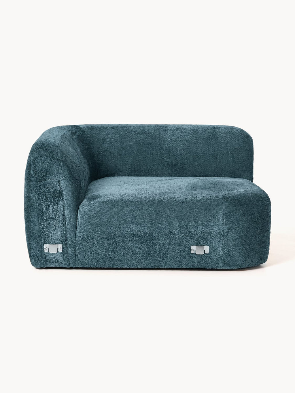 Wolke Round Teddy Bouclé Corner Module — Teal