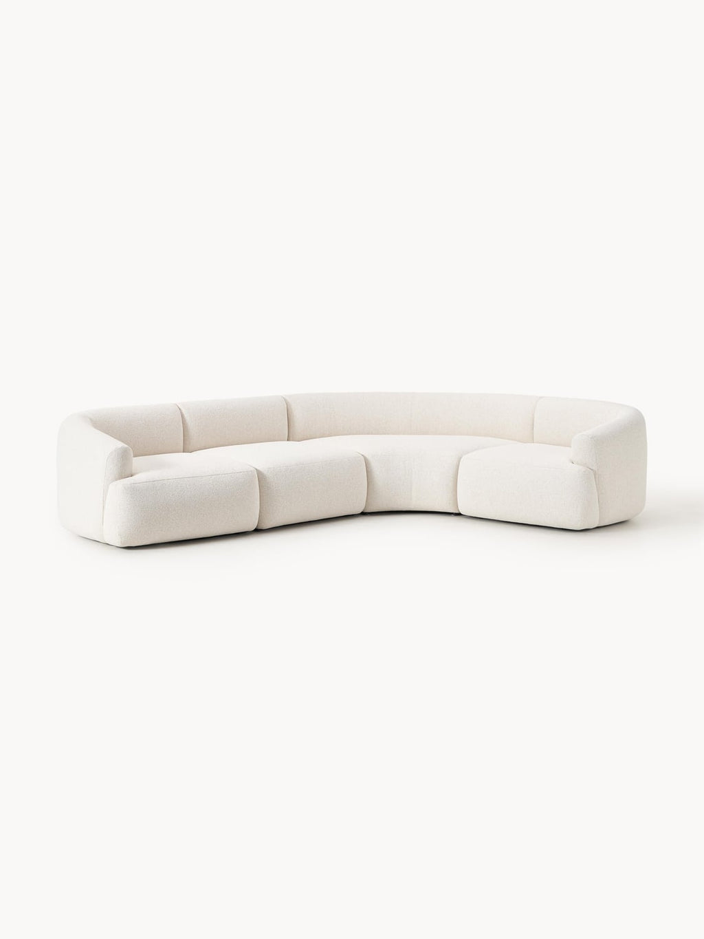 Sofia Modular Bouclé Corner Sofa (4-seater) — Ivory