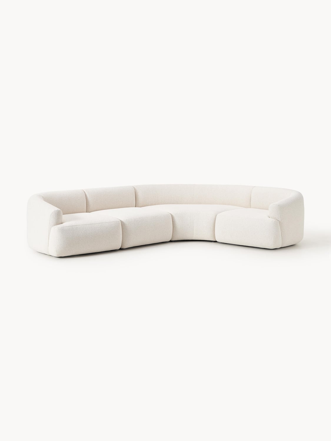 Sofia Modular Bouclé Corner Sofa (4-seater) — Ivory