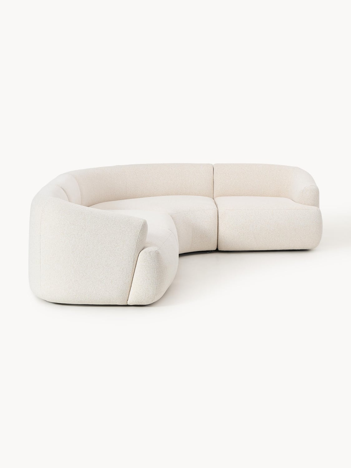 Sofia Modular Bouclé Corner Sofa (4-seater) — Ivory