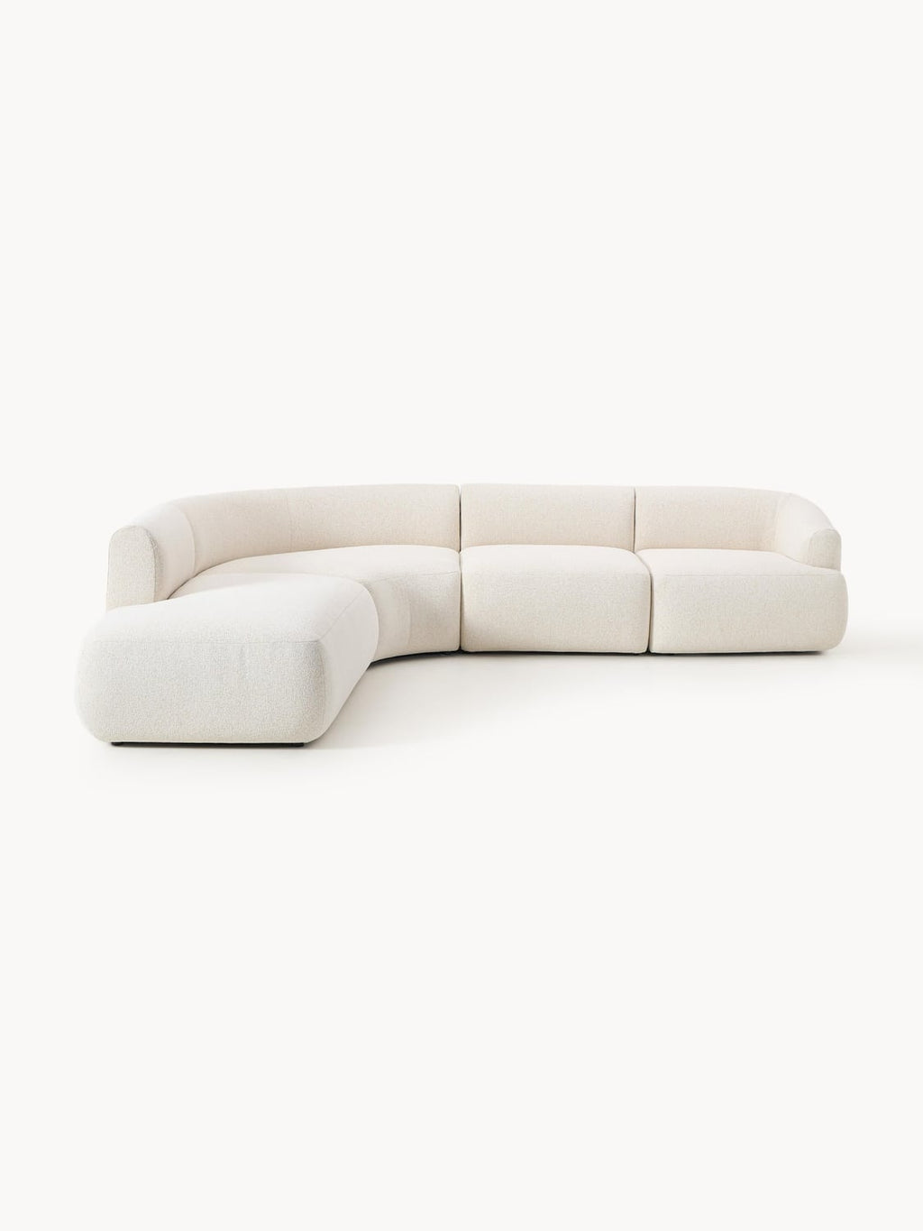 Sofia Modular Bouclé Corner Sofa (4-seater) — Cream