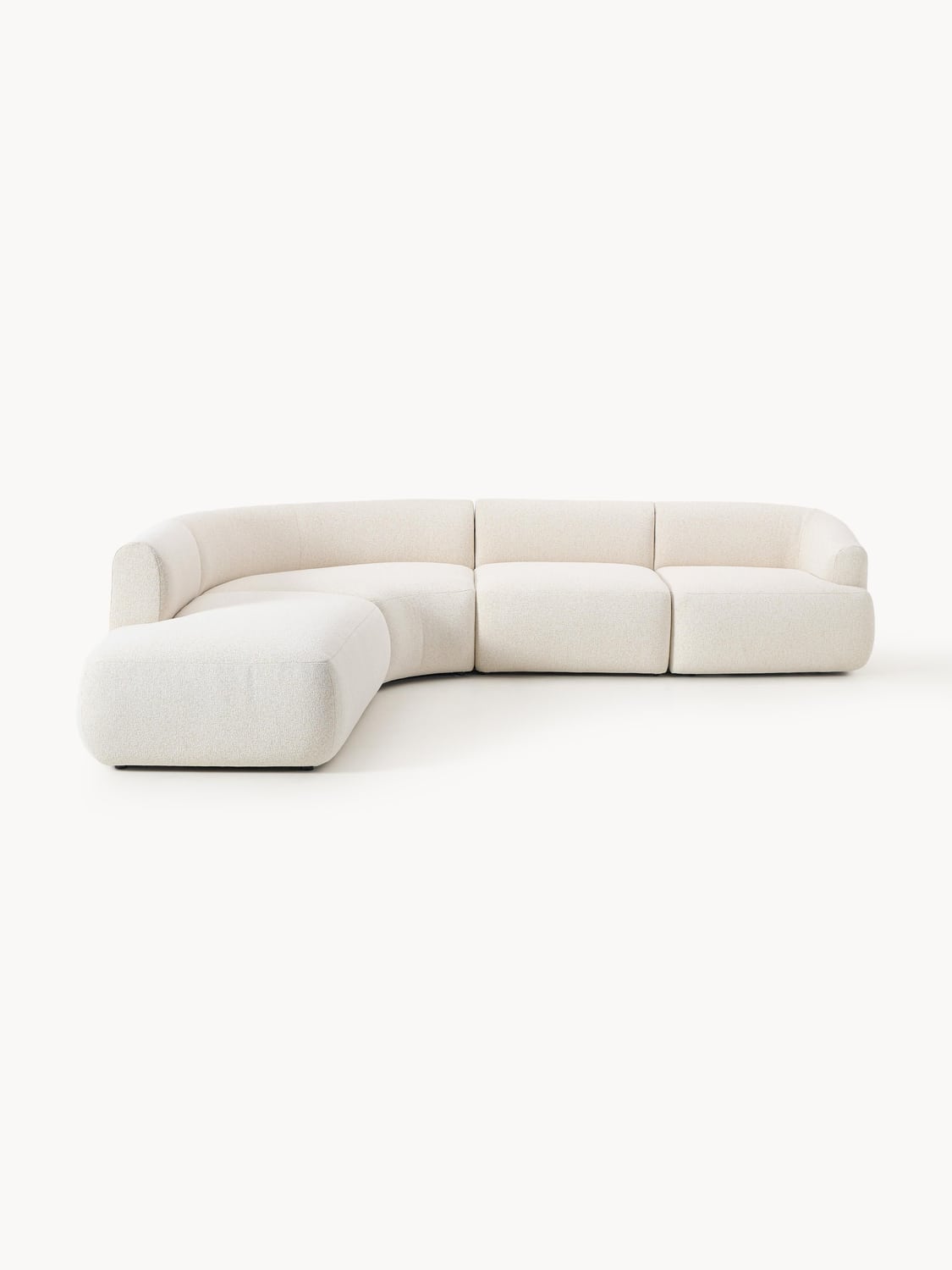 Sofia Modular Bouclé Corner Sofa (4-seater) — Cream