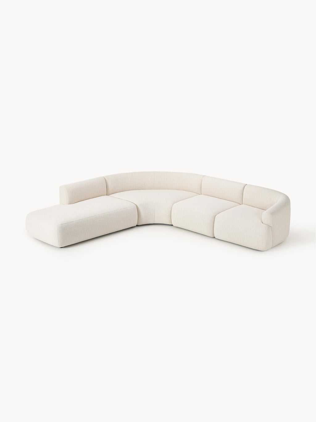 Sofia Modular Bouclé Corner Sofa (4-seater) — Cream