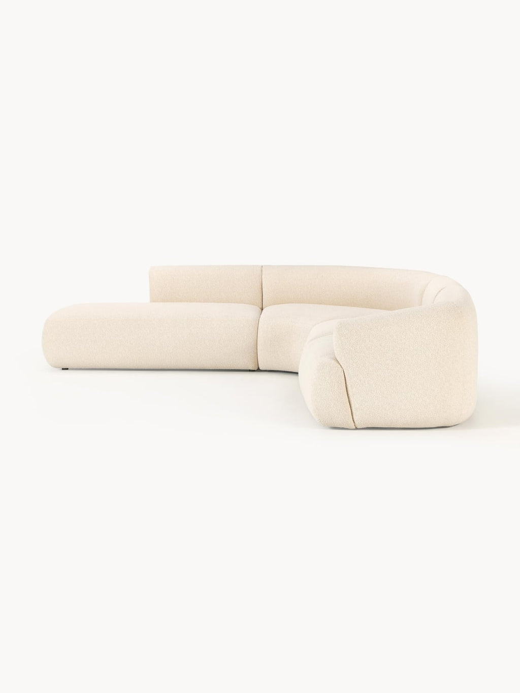 Sofia Modular Bouclé Corner Sofa (4-seater) — Chalk White
