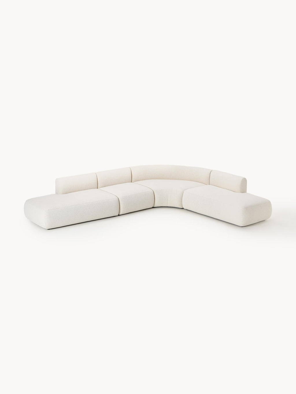 Sofia Modular Bouclé Corner Sofa (4-seater) — Alabaster