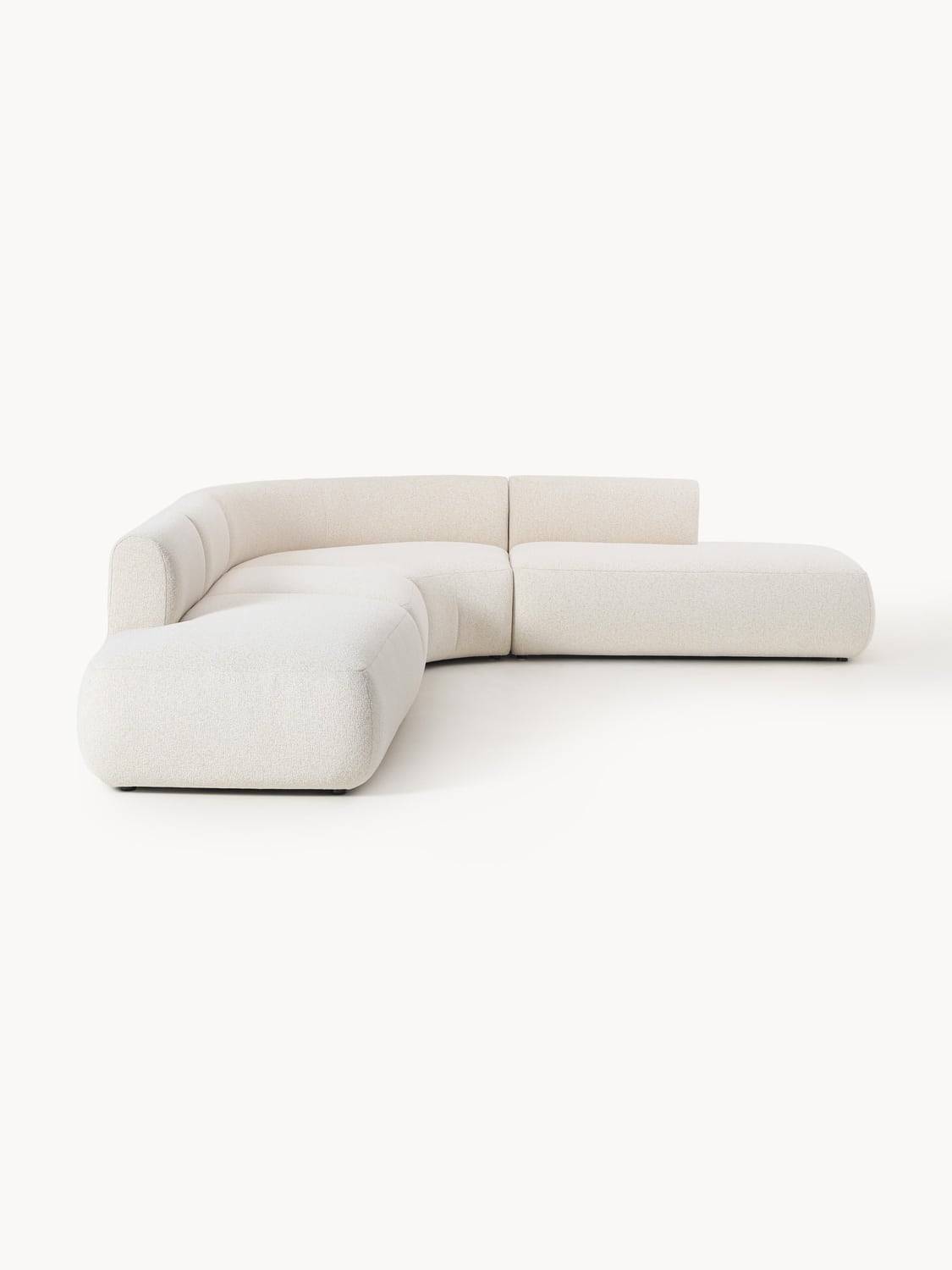 Sofia Modular Bouclé Corner Sofa (4-seater) — Alabaster