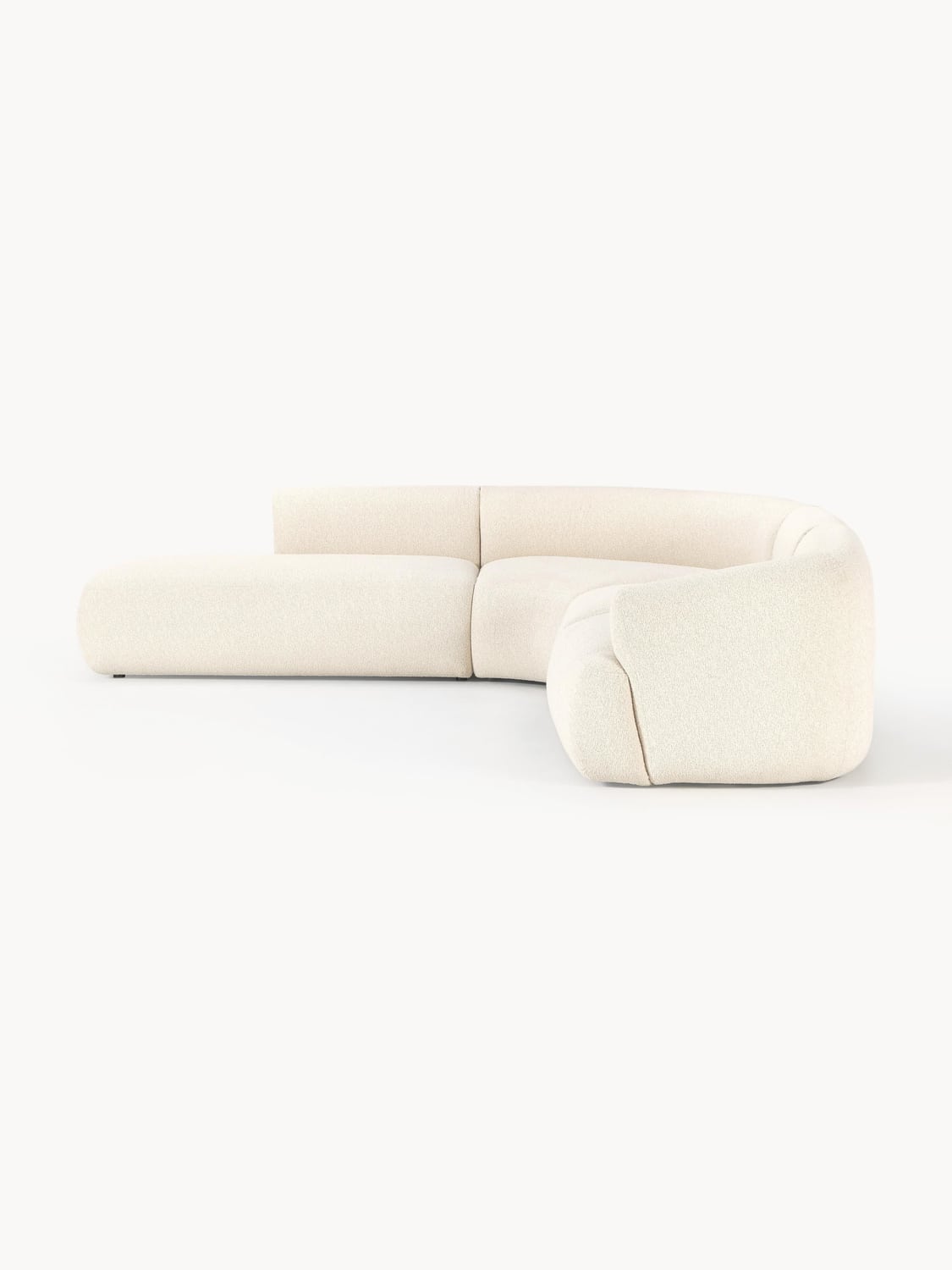 Sofia Modular Bouclé Corner Sofa (4-seater) — Bone White