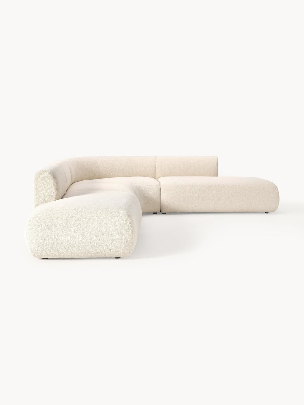 Sofia Modular Bouclé Corner Sofa (4-seater) — Porcelain
