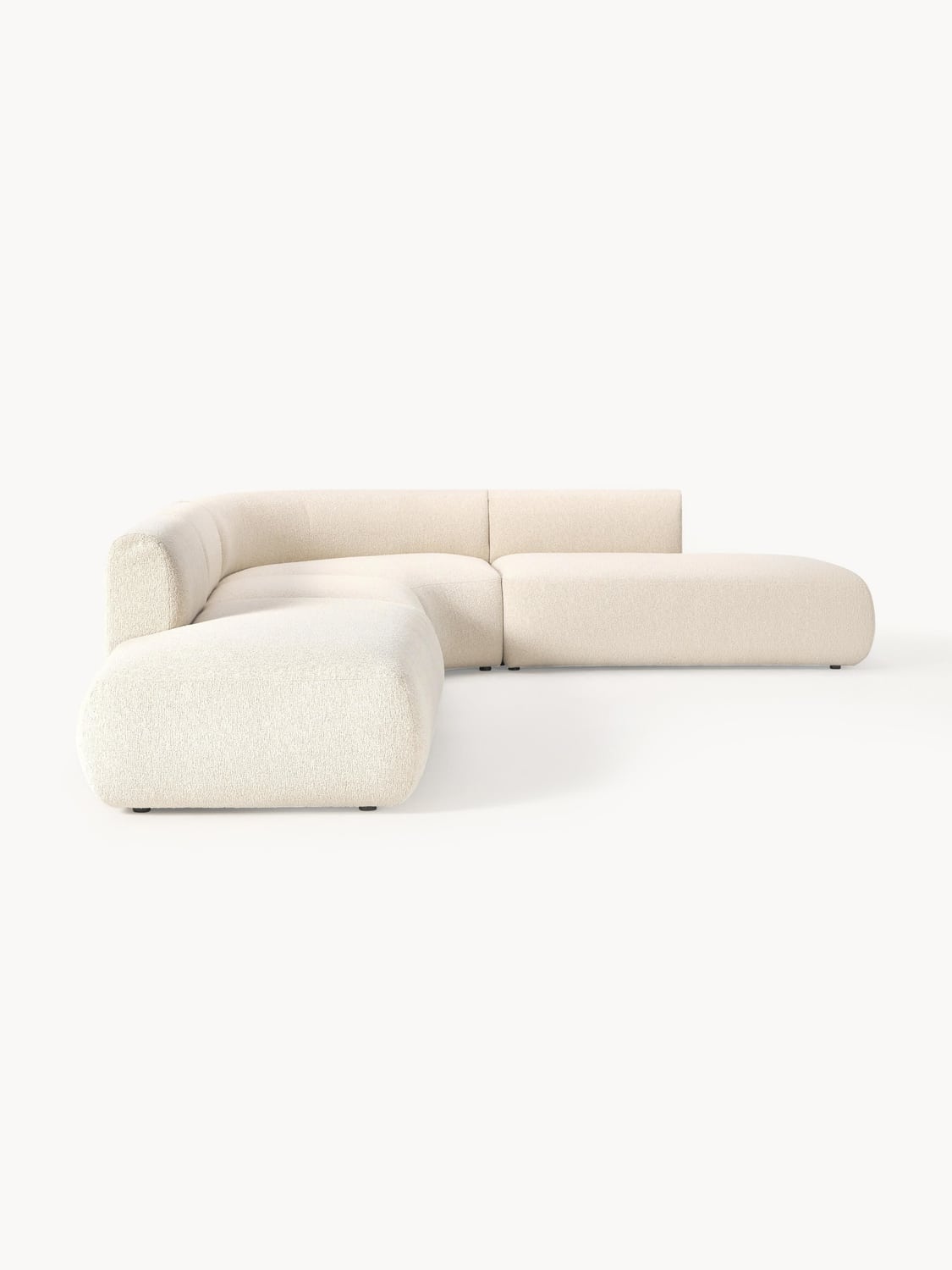 Sofia Modular Bouclé Corner Sofa (4-seater) — Porcelain