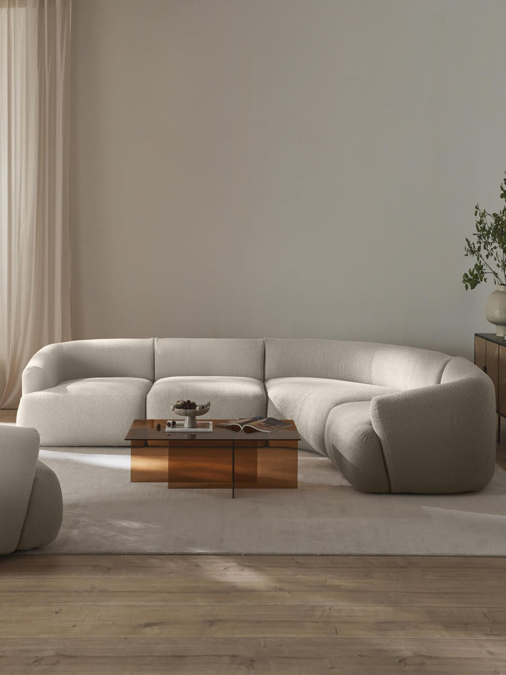 Sofia Modular Bouclé Corner Sofa (4-seater) — Vanilla
