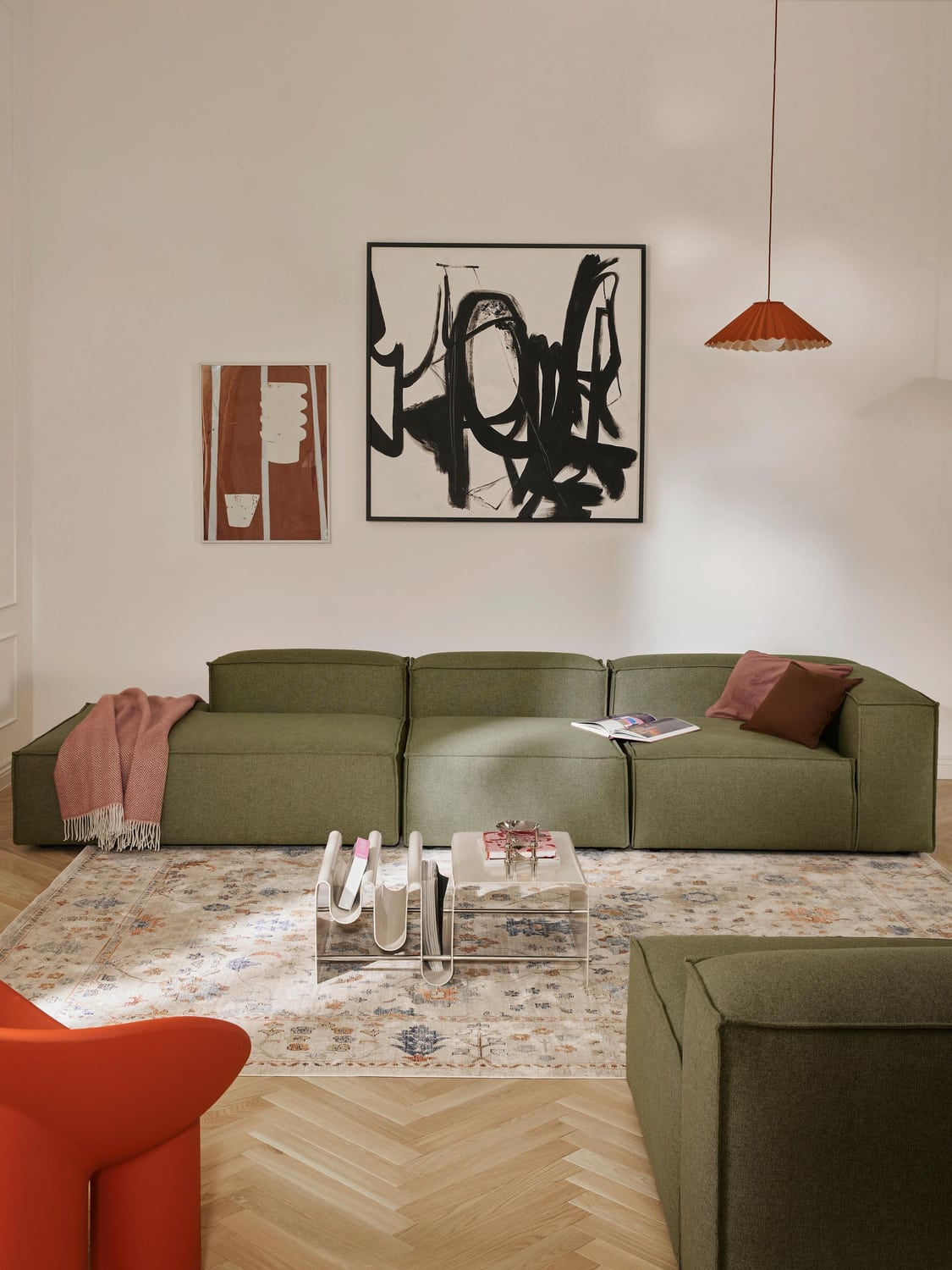 Lennon Ottoman Module — Olive