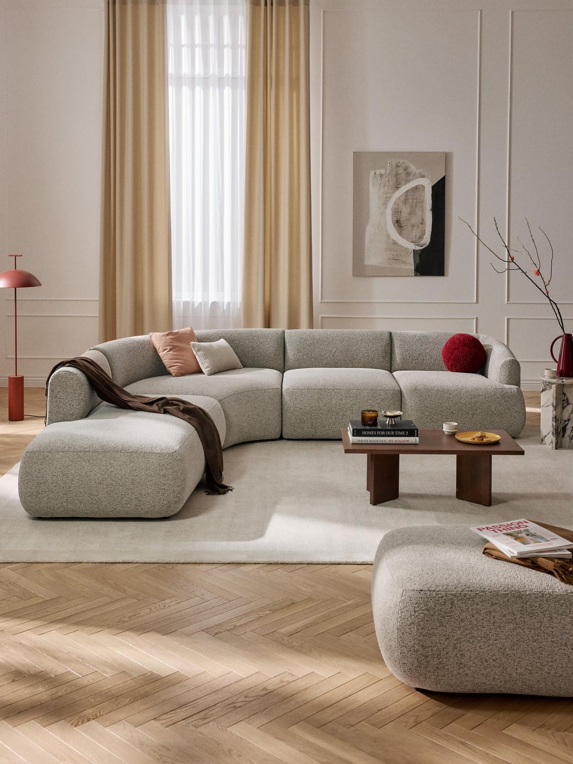 Sofia Modular Bouclé Corner Sofa (4-seater) — Oatmeal