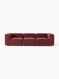 Lena Modular Velvet-Sofa (4-seater) — Brown