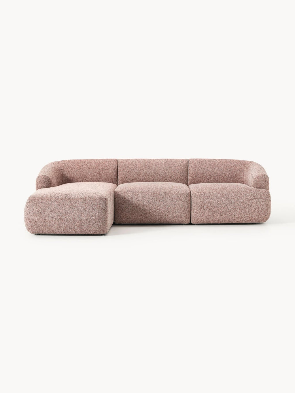 Sofia Modular Bouclé Corner Sofa (3-seater) — Warm Grey