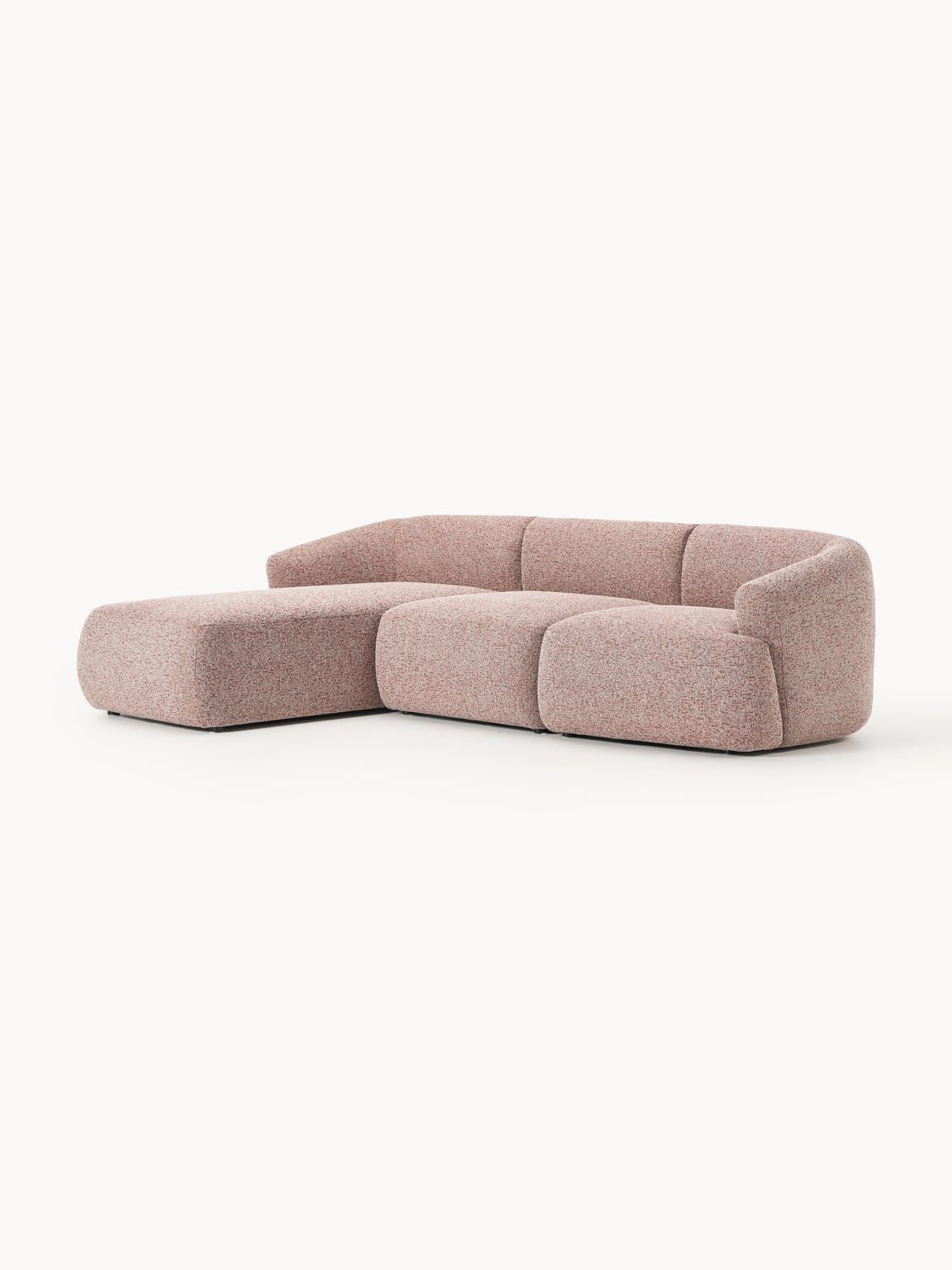 Sofia Modular Bouclé Corner Sofa (3-seater) — Warm Grey
