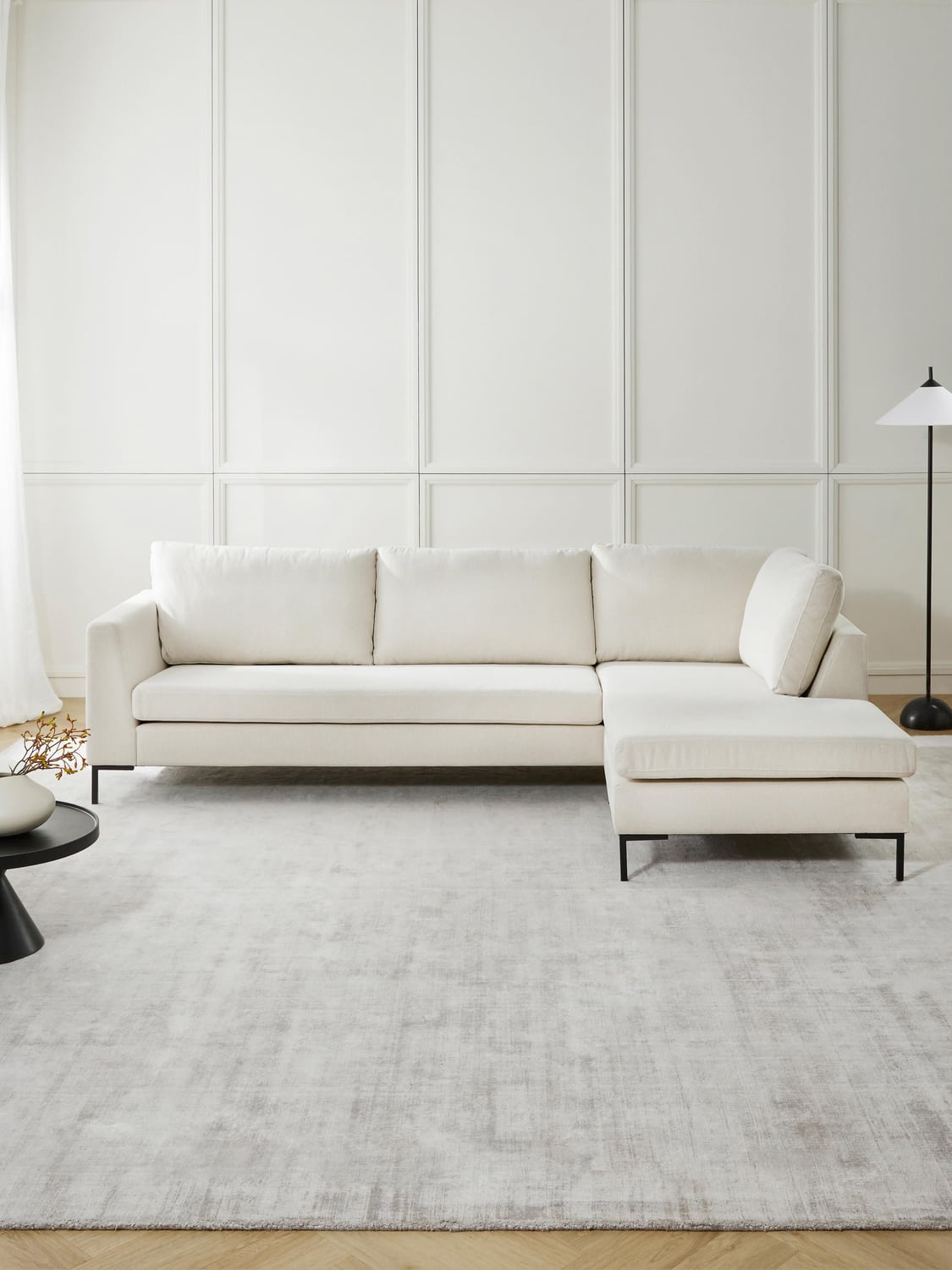 Luna Corner Sofa — Light Grey