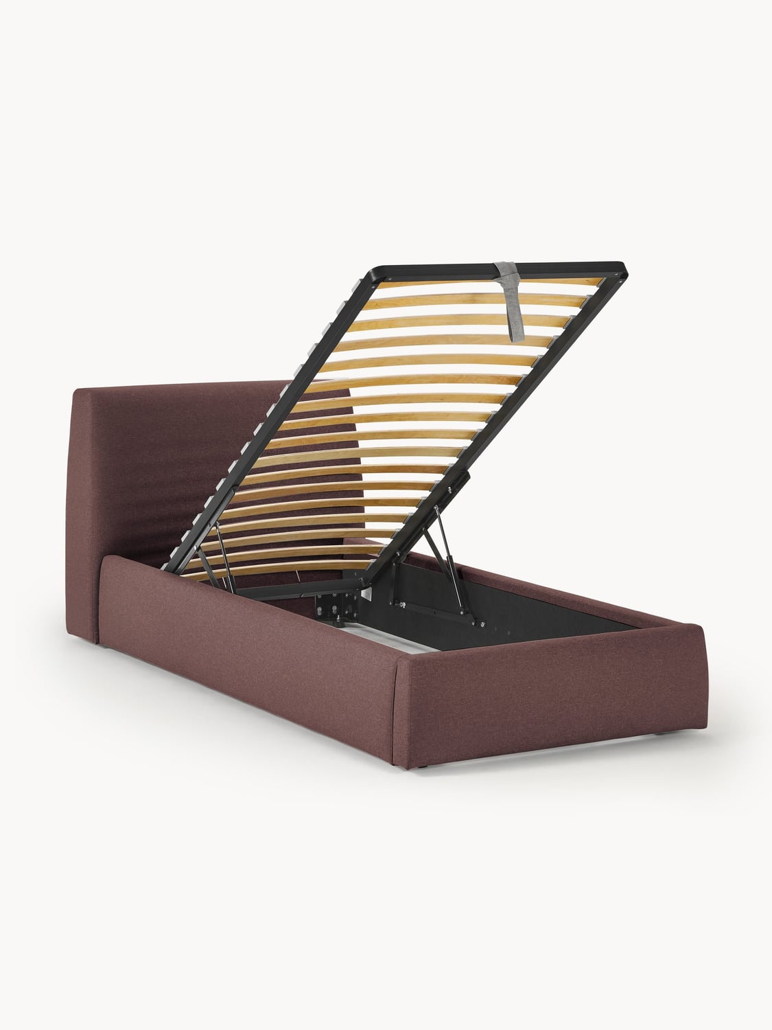 Cloud Single Bed with Storage — Warm Grey