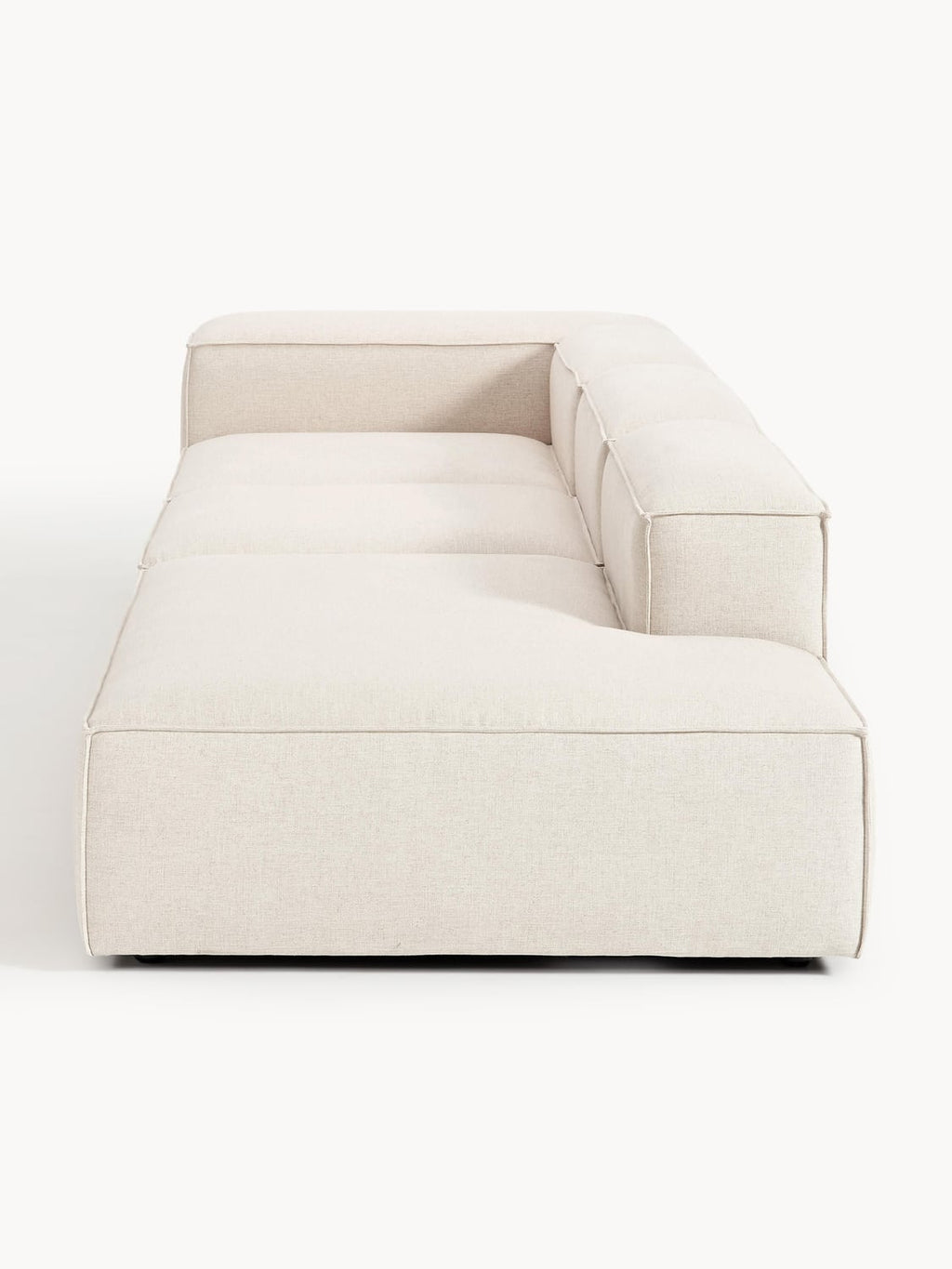 Lennon Modular XL Ottoman in Linen Blend — Off-White
