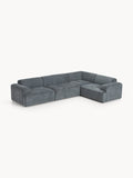 Melva Large Corner Sofa (4-seater) — Dark Grey