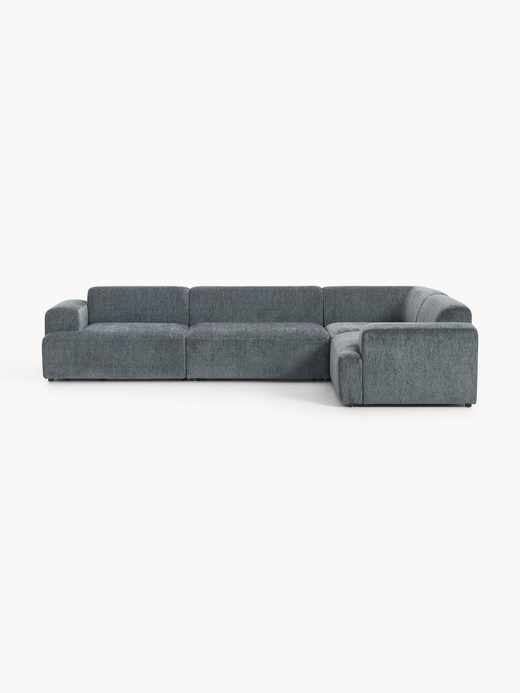 Melva Large Corner Sofa (4-seater) — Dark Grey