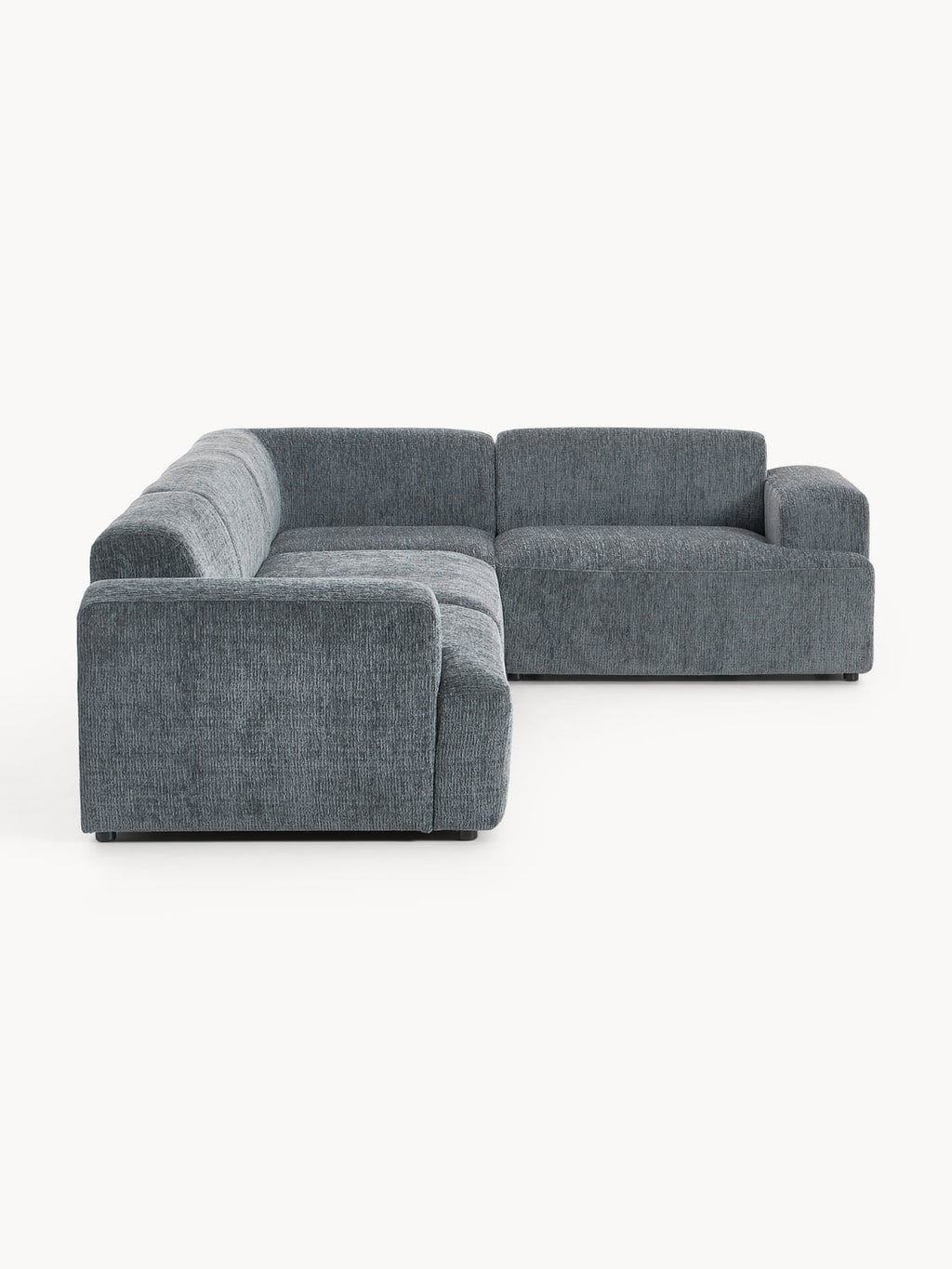 Melva Large Corner Sofa (4-seater) — Dark Grey