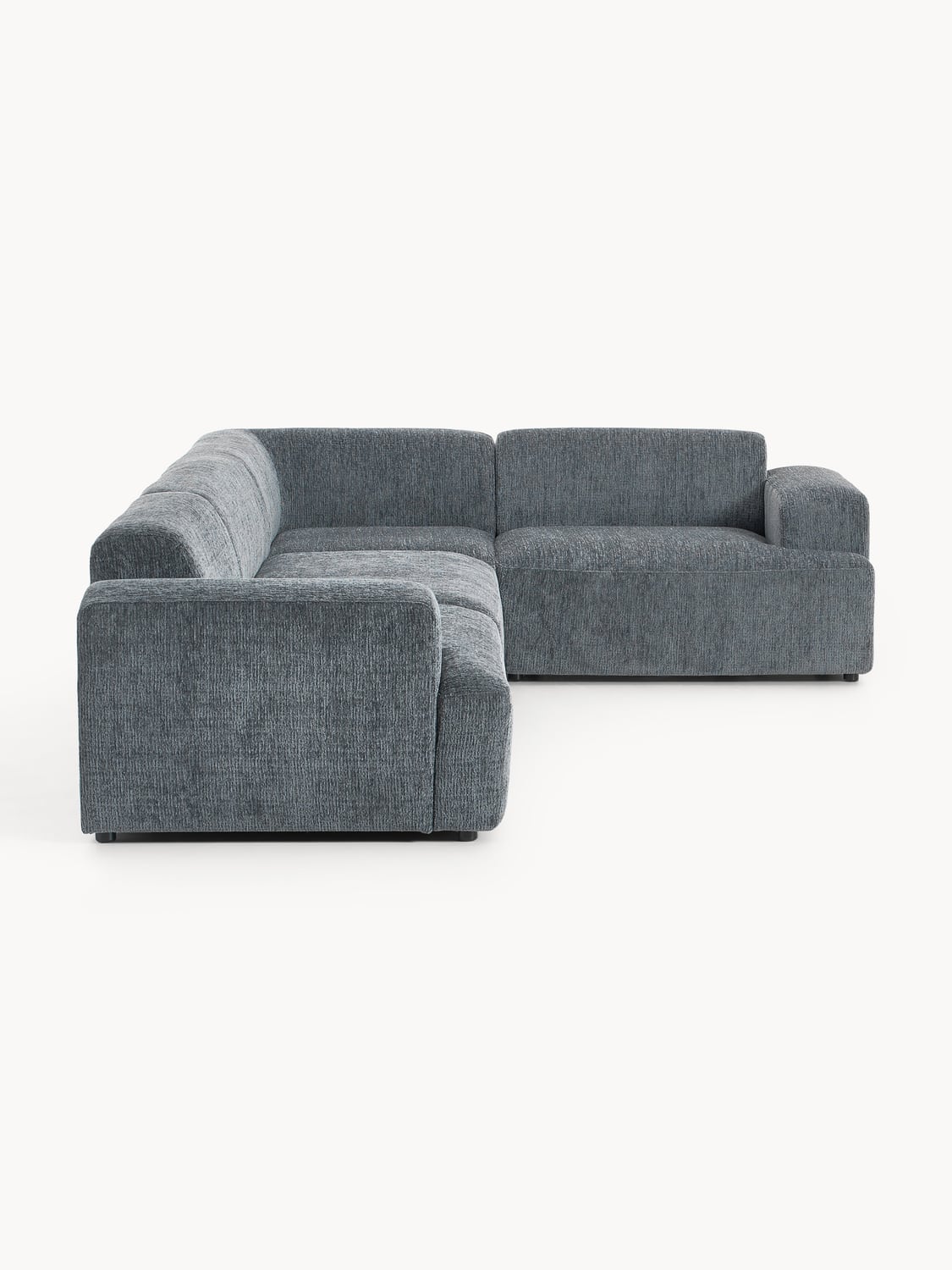 Melva Large Corner Sofa (4-seater) — Dark Grey