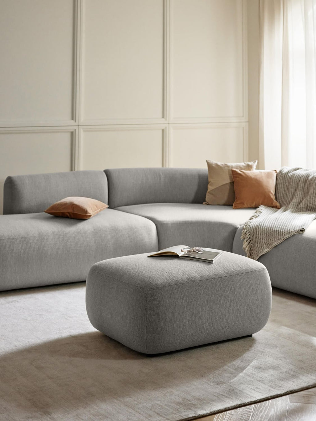 Sofia Ottoman — Grey