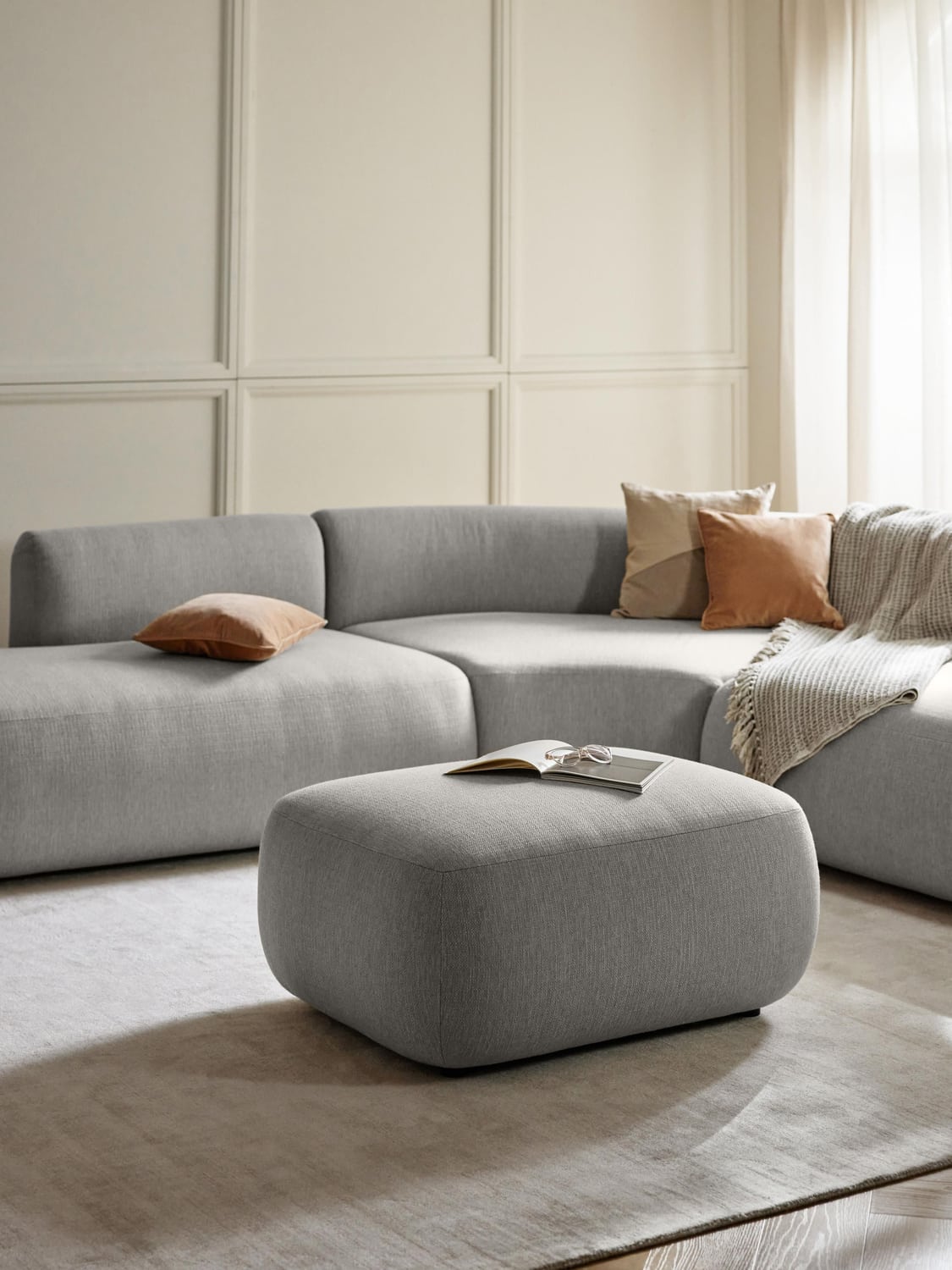 Sofia Ottoman — Grey