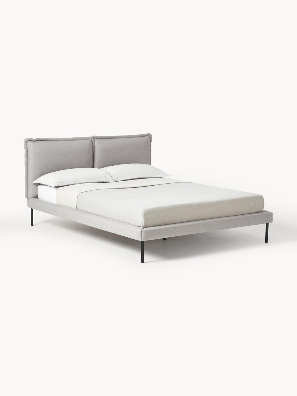 Amelia Upholstered Bed — Oatmeal
