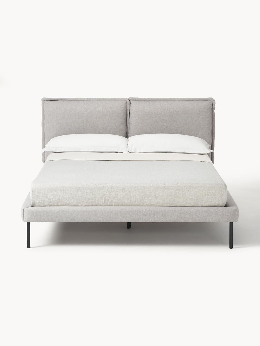 Amelia Upholstered Bed — Oatmeal
