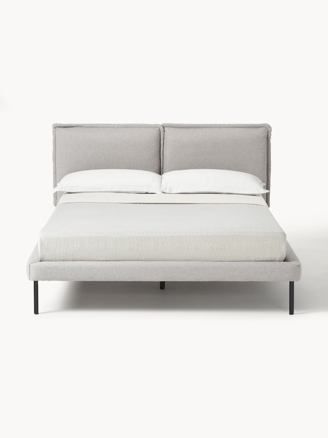 Amelia Upholstered Bed — Oatmeal