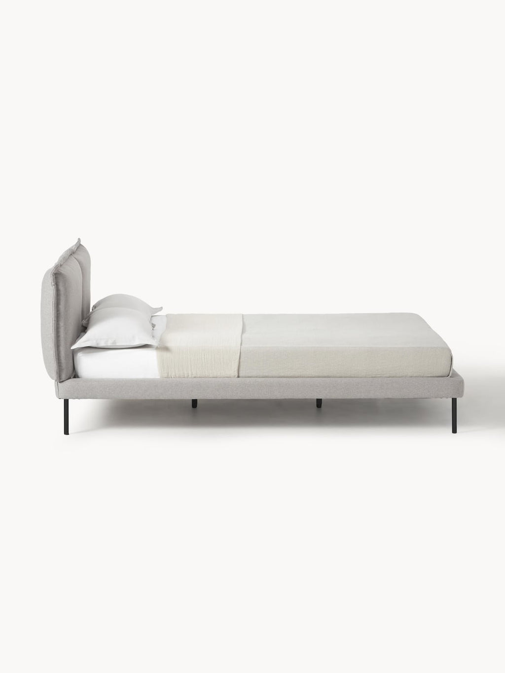 Amelia Upholstered Bed — Oatmeal